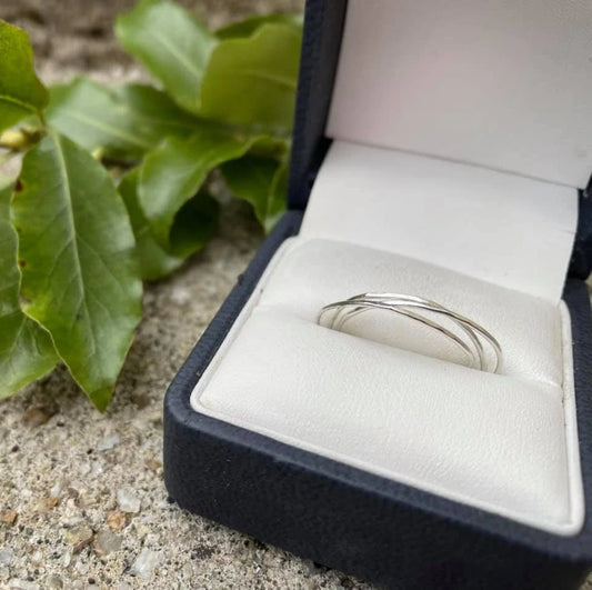 Dainty Sterling Silver Trinity ring